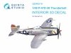 Quinta Studio QD48510 P-47 D-30 3D-Printed coloured Interior on decal paper (Miniart) 1/48